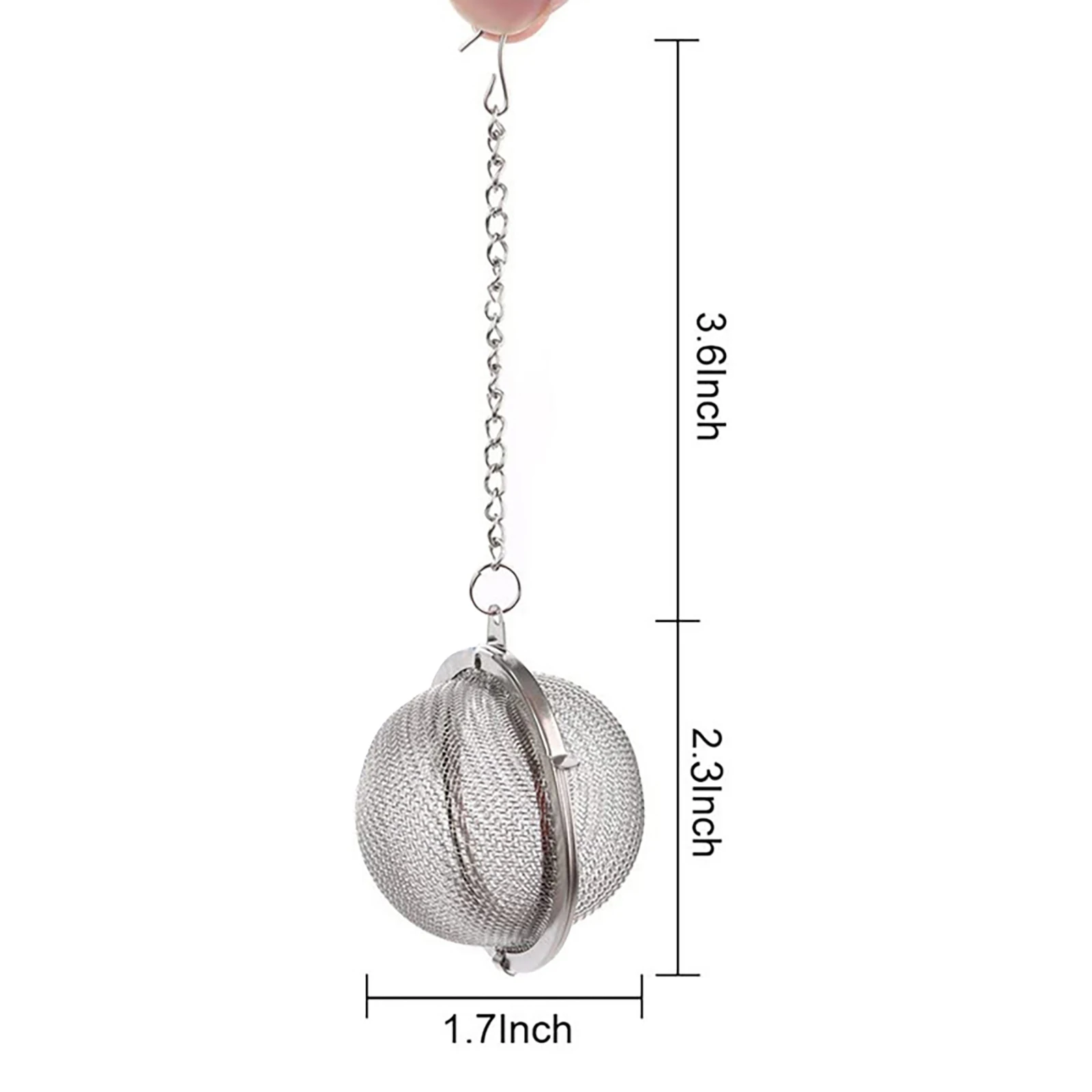Round Tea Infuser Stainless Steel Sphere Mesh Strainer Coffee  Spice Filter Diffuser Handle Ball Shape Match Tea Bags