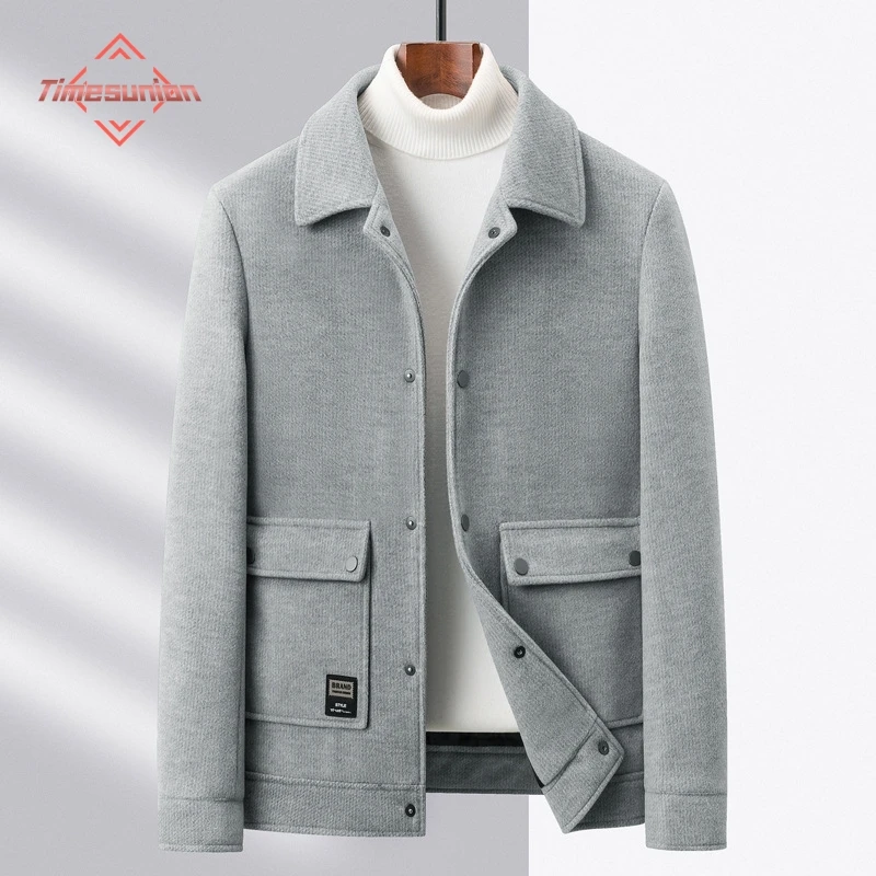 

2023 Men's Cotton Coat Autumn and Winter Short Woolen Jacket Jacket Fashion Windbreaker Youth Personality Fashion Men's Clothing