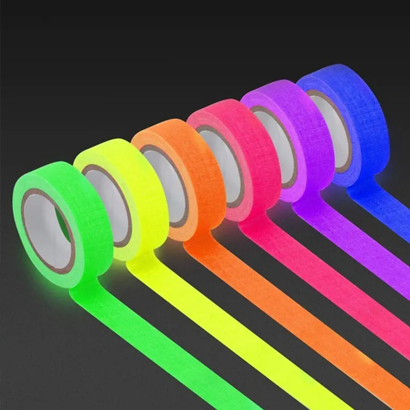 

Luminous Sticker Uv Blacklight Reactive Glow In The Dark Tape Performance Stage Prop Sticker Safety Warning Tape For Home Decor