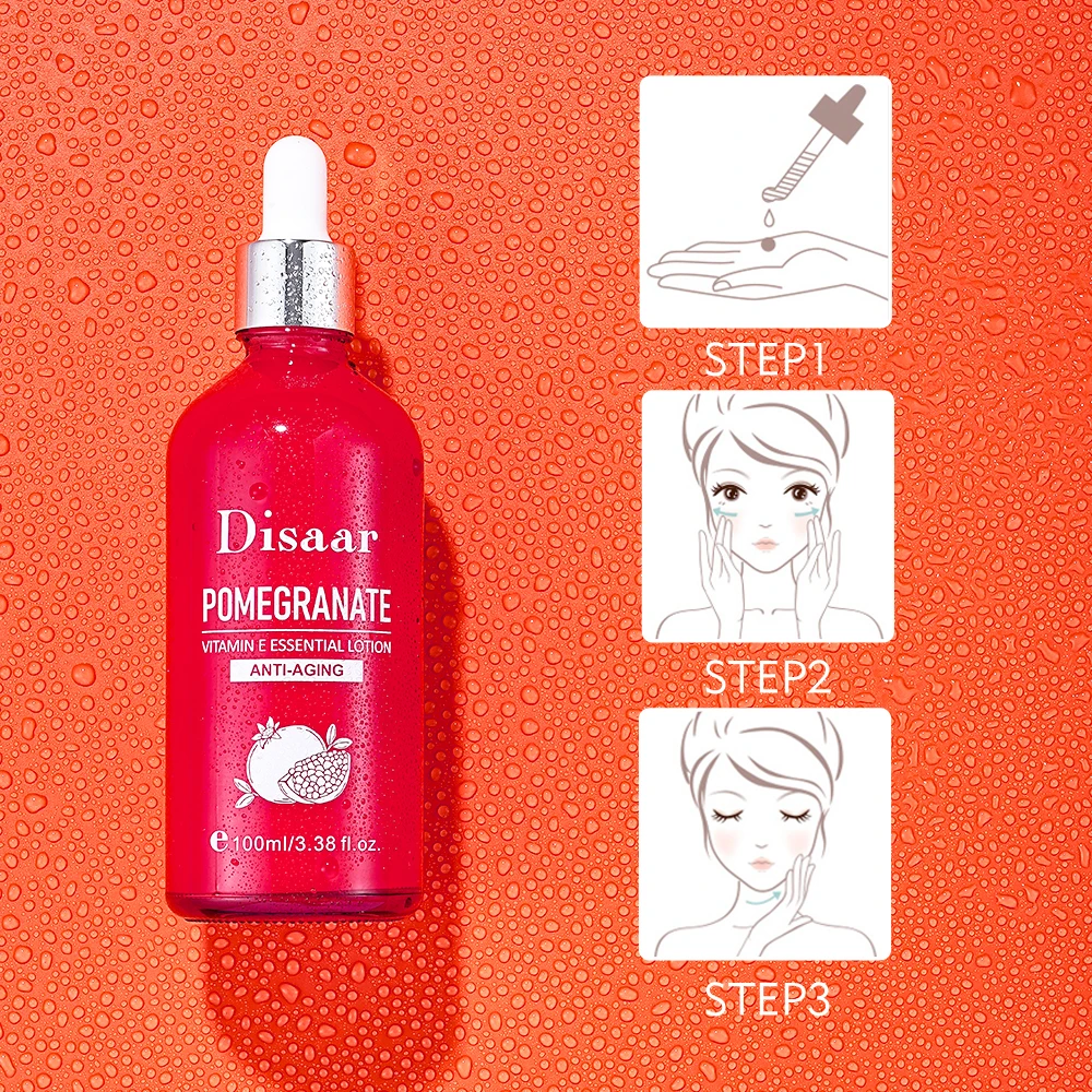 Pomegranate Serum Lotion 100g Vitamin E Essence Anti-Aging Nourishing Revitalizing Skin facial essence niacinamide serum