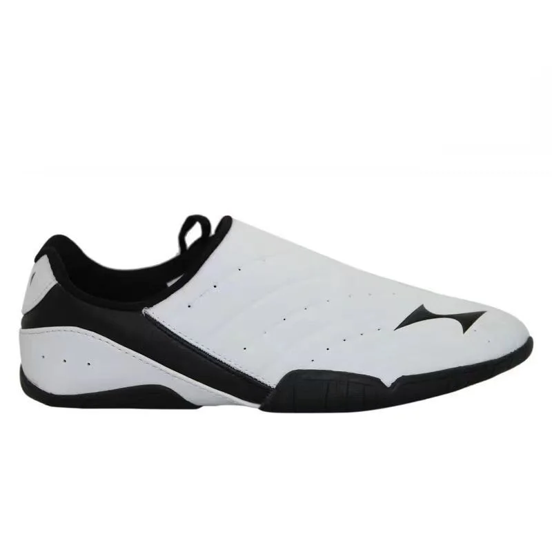 Professional Big Kids Taekwondo Shoes White Leather Men's Taiji Shoes Women's Soft Bottom Morning Training Martial Arts
