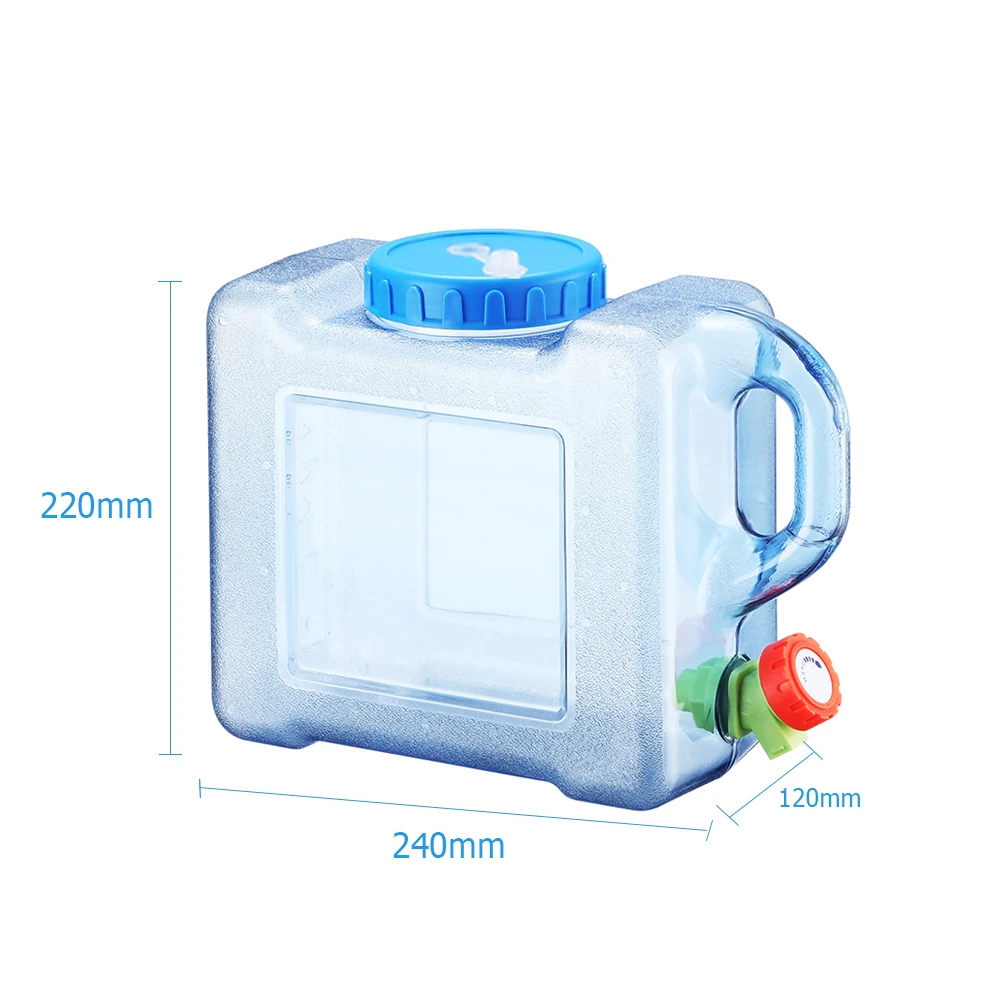 5L Water Carrier Canister Water Container with Faucet Portable Water Container Water Can Bucket Beverage Outdoor Water Container