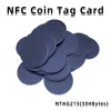 10/50/100pcs NFC RFID Tags Black Coin, 13.56MHz, Compatible with TagMo NFC 215, 25mm, 504 Bytes, NFC Personal Automation NFC215 5