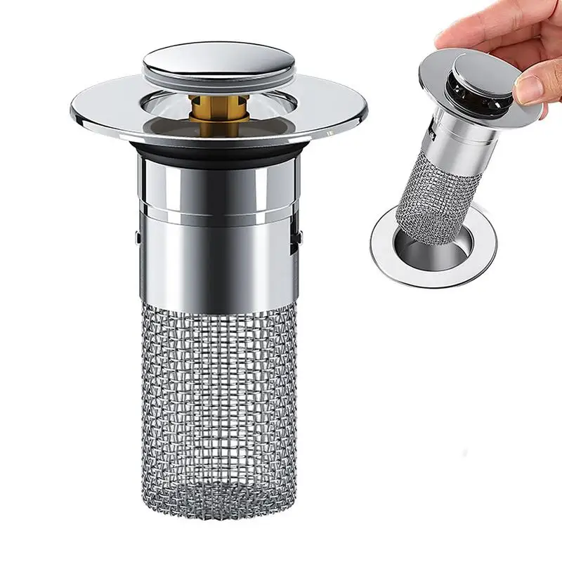 

Drain Hair Catcher Anti-Clogging Sink Plug With Pop Up Bath Products Kitchen Strainers For Kitchen Sinks Public Restrooms