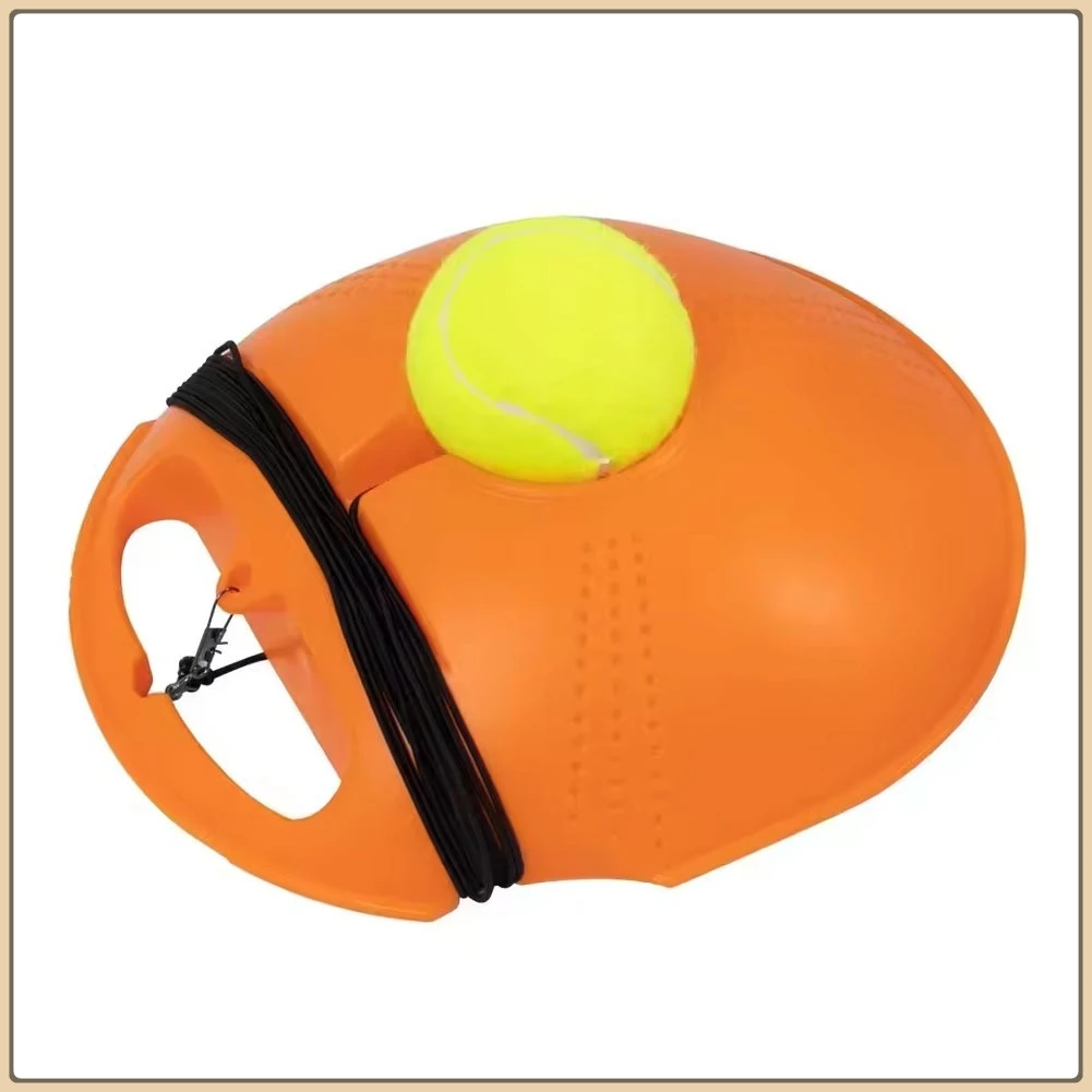 Single player tennis practice beginner training equipment portable tennis trainer with elastic string ball rebound seat