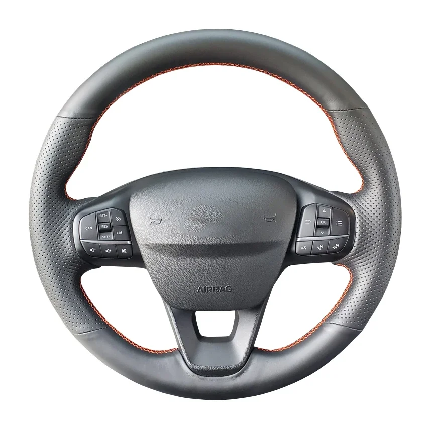 Coprivolante In Ecopelle Nera Ford Focus Fiesta Kuga Puma Escape 2017-2020 Tourneo Custom Transit (Custom) 2018-2020