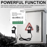 100A WIFI Intelligent Energy Meter 1/2 Channel Bidirectional Monitoring Meter 110-240 V 50/60Hz Solar PV Two Way Power Monitor 2