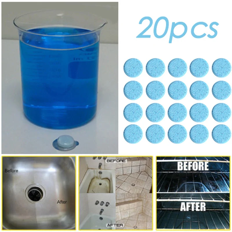 Car Windshield Cleaner Effervescent Tablets Solid Washer Agent Universal Automobile Glass Water Dust Soot Remover cleaning tool
