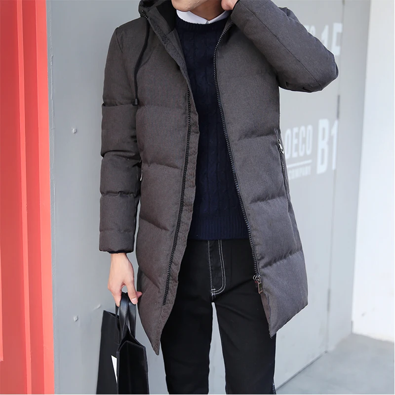 90% White duck down hooded men down jacket men's winter thick warm jacket overcoat parka men windbreaker coats