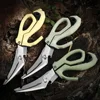 Multifunction Tactical Scissors Survival Gear Camping Equipment Steel Kitchen Scissors Fish Cutter Pruning Shears Hand Tools 3