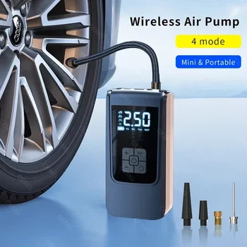 Wireless Car Air Pump Portable Air Compressor Electric Tire Inflator with LCD Digital Display for Car Motorcycles Bicycle Ball 1