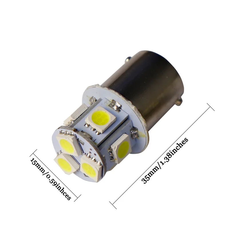 100X S25 1156 BA15S 1157 BAY15D P21/5W 8 SMD 5050 LED 8SMD �ڵ��� LED �극��ũ �������õ� �ڵ��� ���� ���� ���� DC 12V