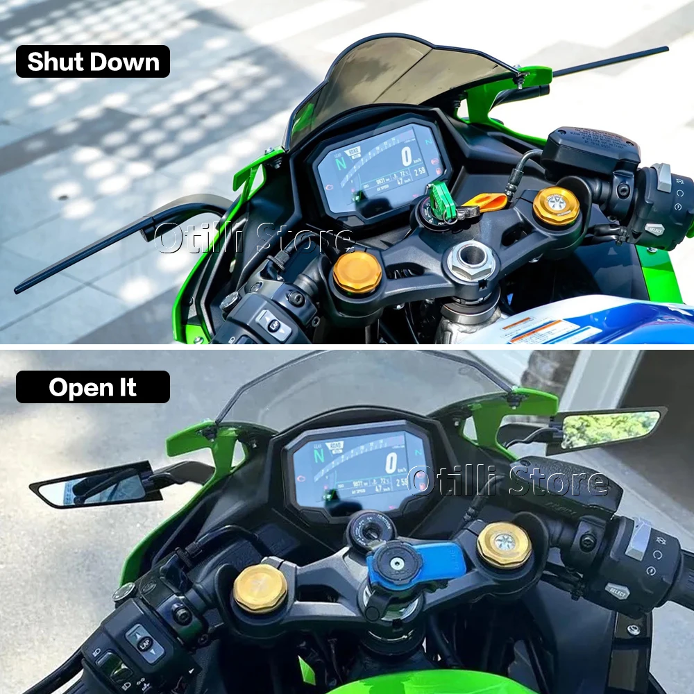 NEW Rear View Mirrors For Kawasaki NINJA ZX4R ZX4RR ZX-4R ZX