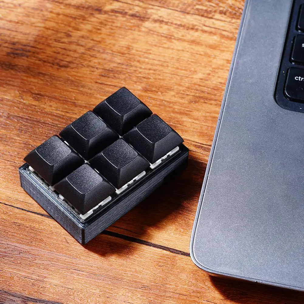 6 Keys Keyboard USB Custom Programmable Macro Keypad One-key Shortcut Keys Mini Mechanical Keyboard Blue Switch
