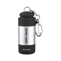 Compact Waterproof LED Keychain Flashlight - USB Rechargeable, Multi - Function, Ideal for Outdoor Hiking and Camping (Silvery)