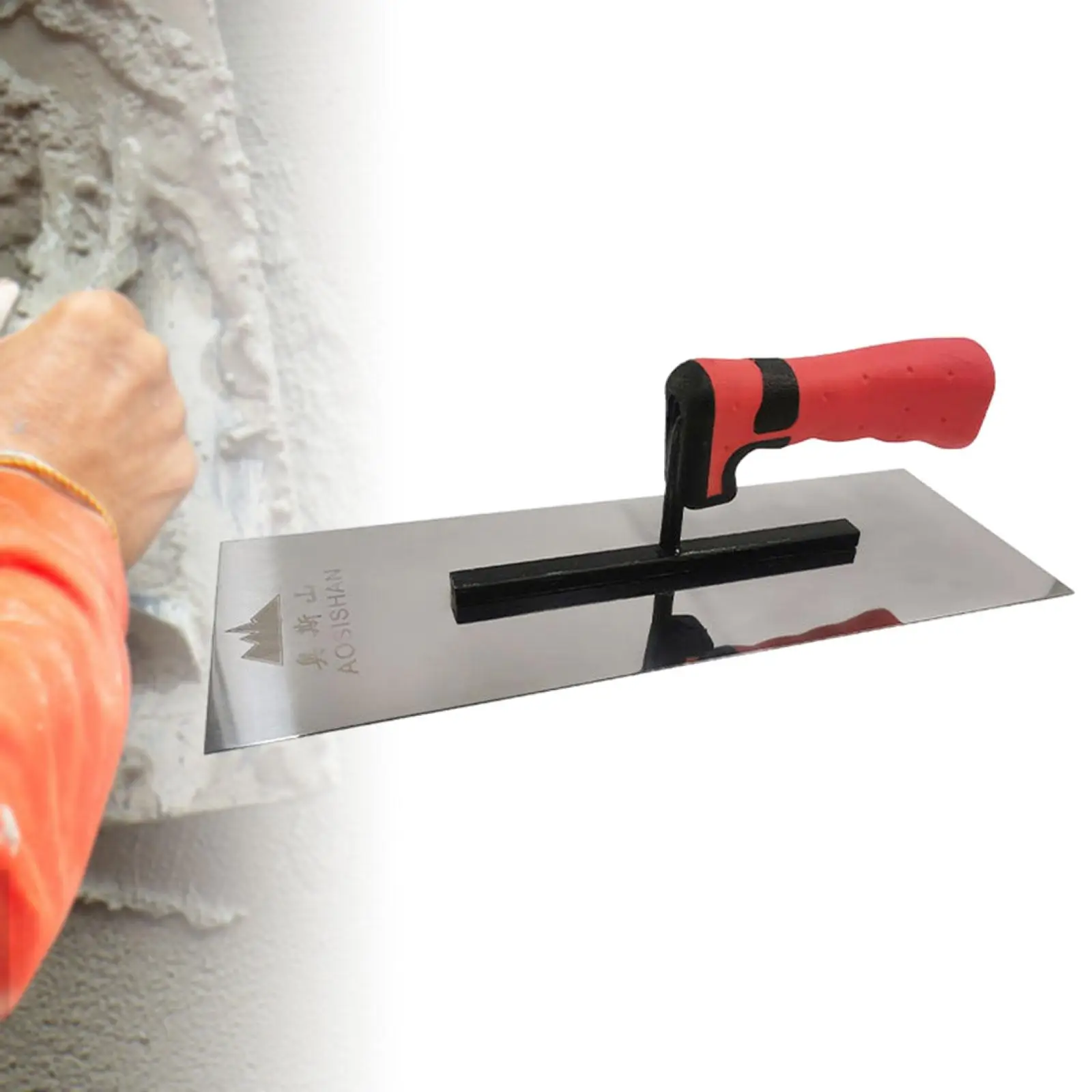 Plaster Finishing Trowel with Plastic Handle 11.81inchx4.33inch Ergonomic Drywall Trowel for Pool Coatings Concrete Work