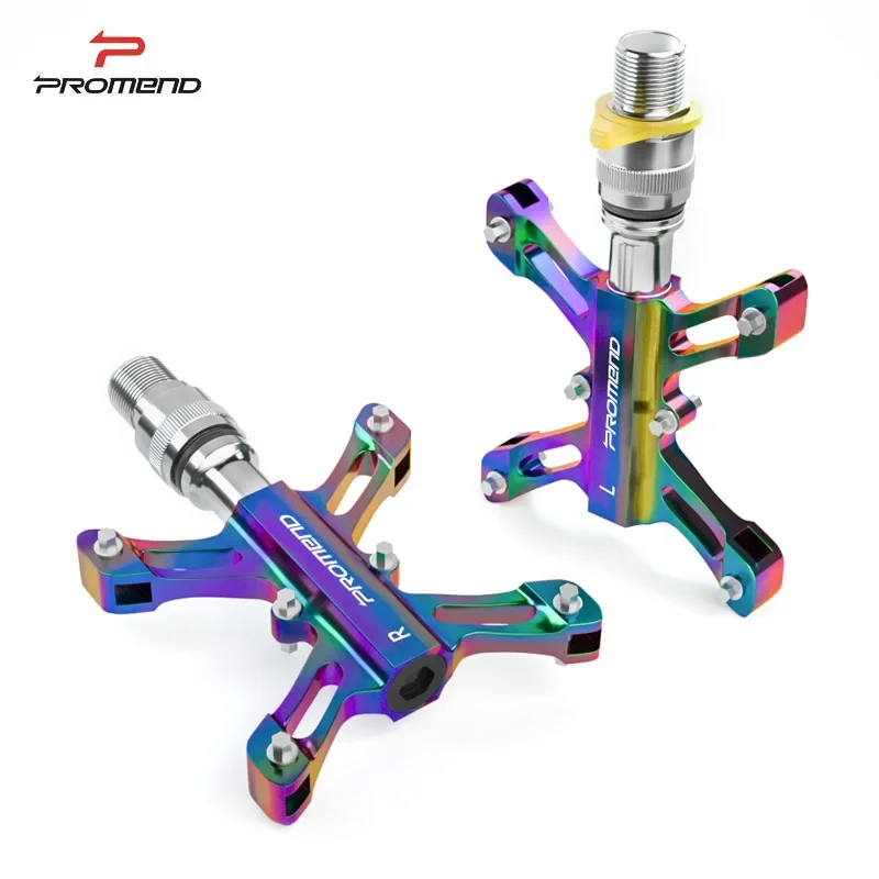 

Promend MTB Bicycle Pedals Ultralight CNC Aluminium Alloy Anti-Slip Road Bike Flat Cycling 3-Bearing BMX