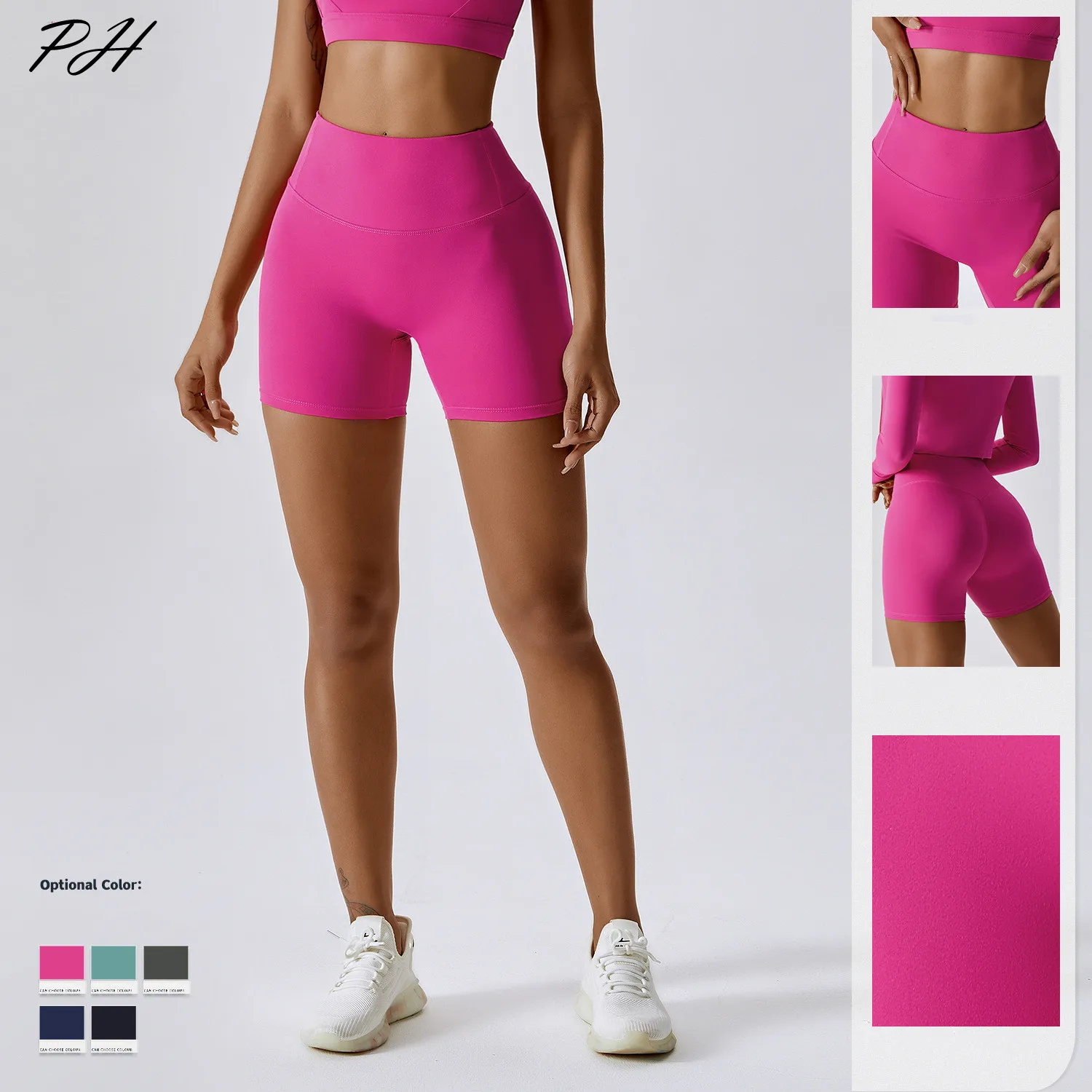 누드 타이트 요가 레깅스 2025 여성 짐 퀵 드라이 피트니스 트라우저 여름 하이웨이스트 리프팅 힙 사이클링 러닝 스포츠 숏츠