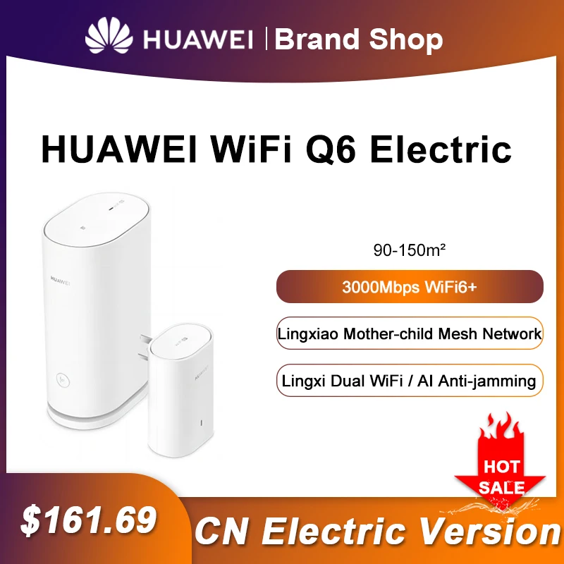 

New Huawei Routing Q6 Whole Home Wi-fi 6+ Mesh Wifi System 5g Dual Band Gigabit Ports High-speed Broadband Wifi Router Repeater