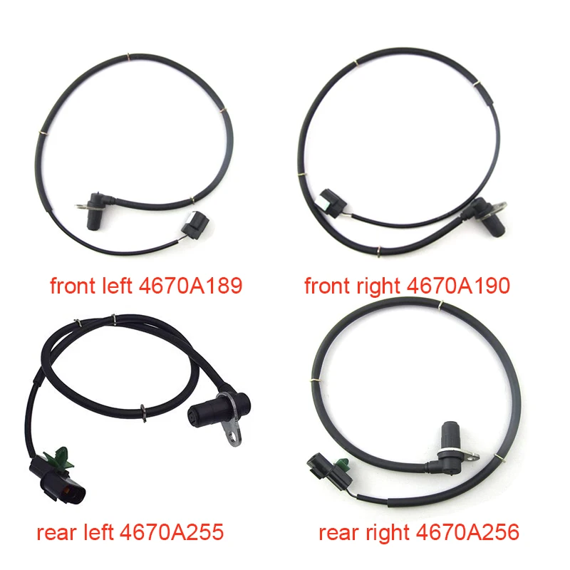ABS Sensor Wheel Speed Sensor for PAJERO MONTERO IV 4th 2006- V87 V88 V93 4670A189 4670A190 4670A255 4670A256