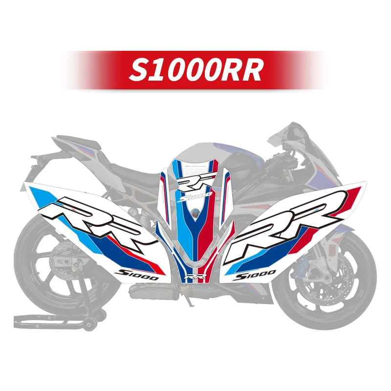 

For BMW S1000RR Fuel Tank Protrection Stickers Kits Of Motorcycle Accessories Decoration 3M Back Glue Decals Bike Refit