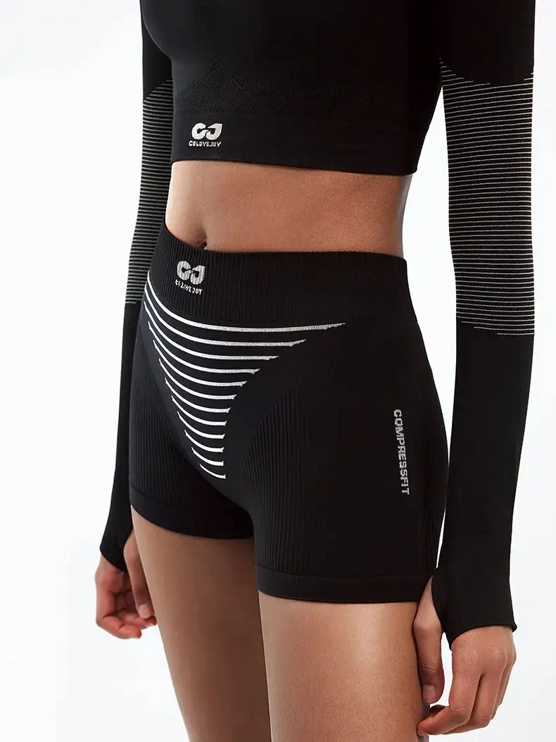 Yoga Shorts Women's Tummy Tucking Hip Lifting High Waisted Panties Shape Peach Hip Sports Shorts Seamless Gym