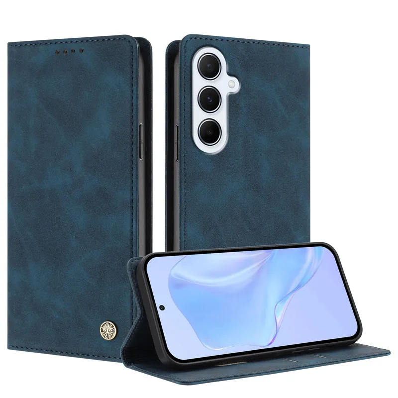Luxury Magnetic Leather Wallet Flip Cover Case - Shockproof and Stylish