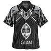 Vintage 3D Guam Island National Flag Printing Shirts Coat Of Arm Graphic Short For Men Fashion Cool Clothing Clothes 3