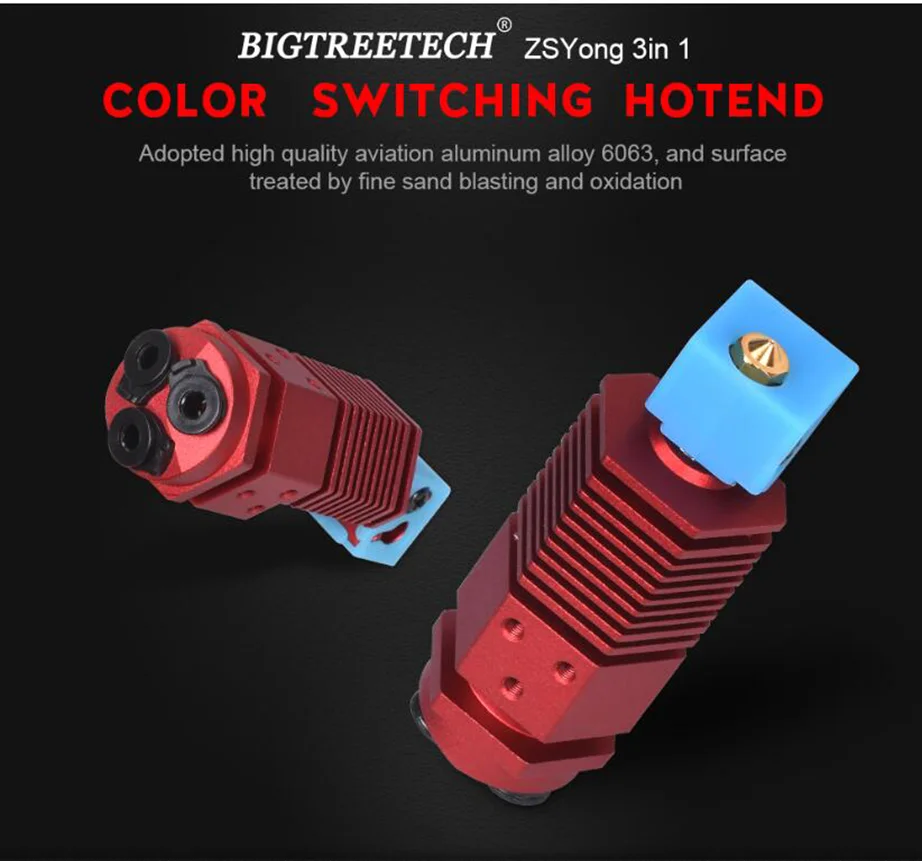

Three-in-one-out Print Head 3D Printer Extrusion Head Kit Accessories