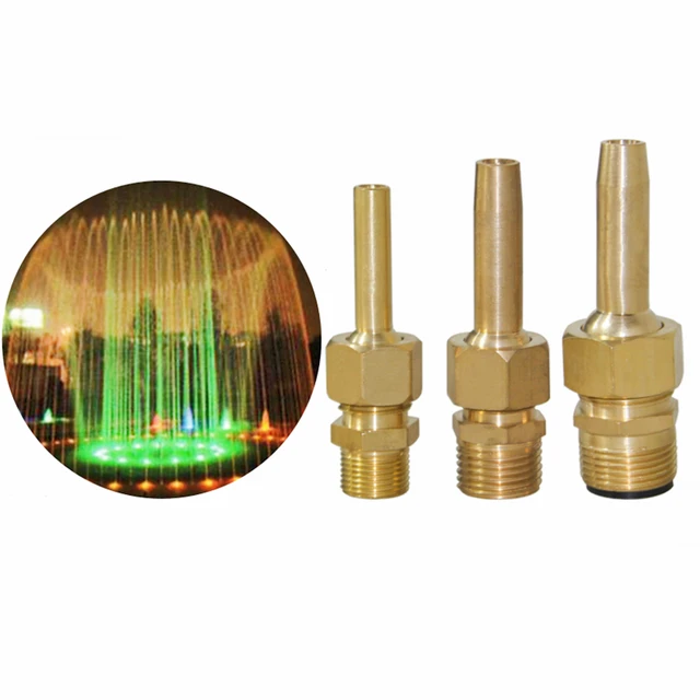 (10Db Egy Csomag) 1/8 "1/4" 3/8 "1/2" 3/4 "Sárgaréz Permetező Szökőkút Fúvókák A Kerti Tó Medencéjéhez