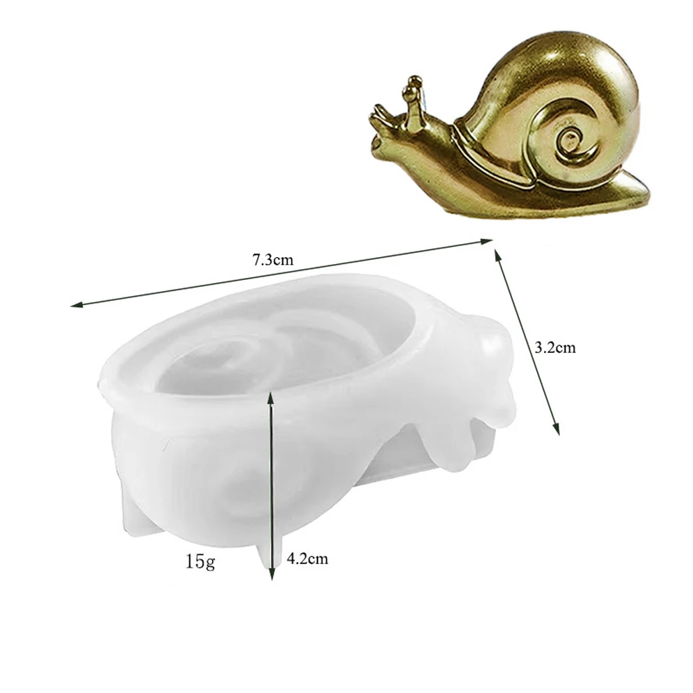 3Dカタツムリの装飾シリコン型、DIY石膏キャンドル工芸品