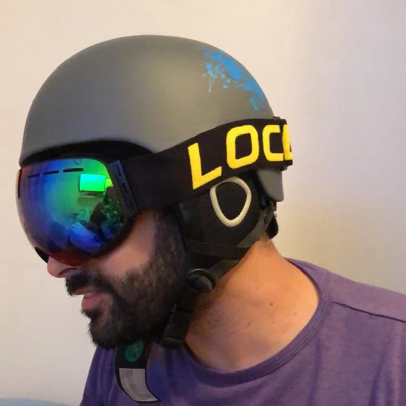 LOCLE Ski Goggles Men Women Double Layers UV400 Anti-fog Ski Eyewear Skiing Glasses Snowboard Skateboard Motocross Ski Masks 5