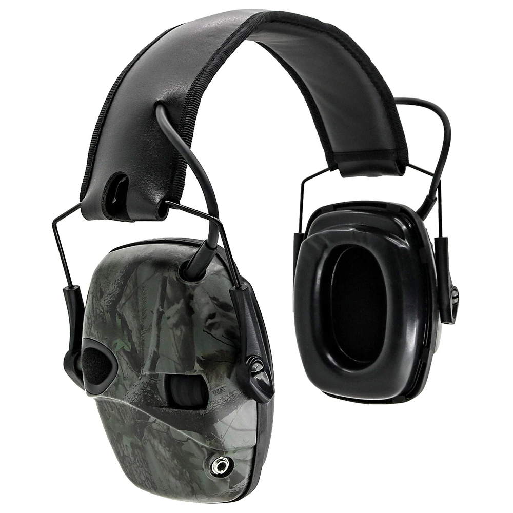 Tactical Camouflage Electronic Shooting Earmuffs To Enhance Anti-noise Impact Sound Hearing Protection Noise Reduction Headset safety lanyard