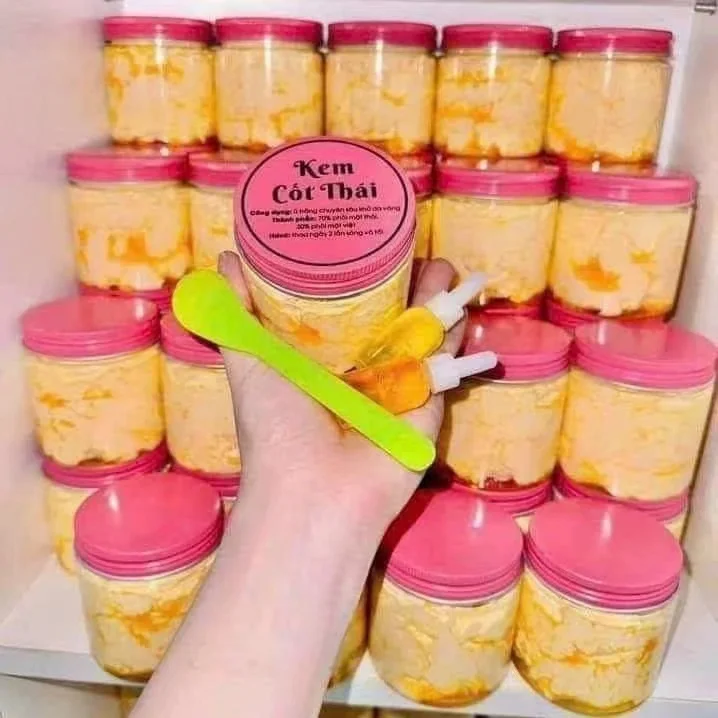 Kem body cot ri dau vang hu 200 g(Nap hong) Whitening Cream