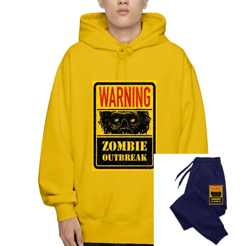 

2017 New Warning Zombie Outbreak 25222 3D Printed Men 100% Cotton Warm Sweatshirt Hoodie High Quality SweaHoody Sweatshirt Hoodi