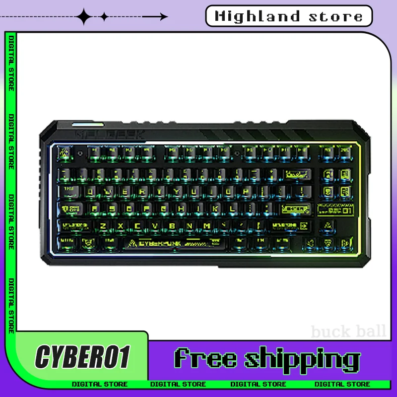 

Механическая клавиатура MelGeek CYBER01 с магнитным переключателем, игровая проводная клавиатура с RGB подсветкой, совместима с MelGeek Hive