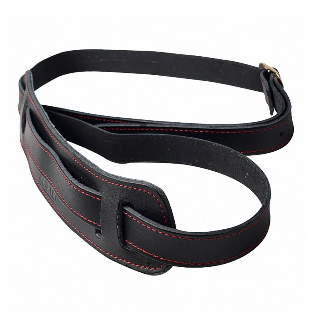 

Adjustable Heavy Duty Leather Guitar Strap Black Guitar Accessories Cow Leather Strap Acoustic Electric Black Guitar Strap