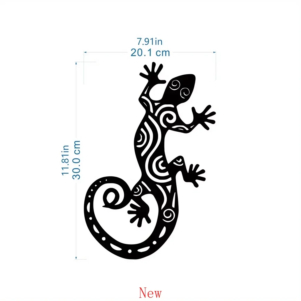 

Акция, металлическое украшение для дома Gecko, металлическое искусство, ящерица, 3D Настенный силуэт, металлическое настенное украшение, декор для спальни, гостиной, Scu