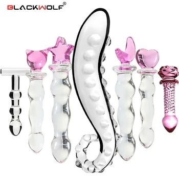 Wholesale from 30 Pieces Crystal Glass Dildos Realistic Dildo Penis Glass Beads G-Spot Anal Butt Plug Erotic Sex toys for Woman Couples Adults Exporter BLACKWOLF Crystal Glass Dildos Realistic Dildo Penis Glass Beads G Spot Anal Butt Plug Erotic Sex
