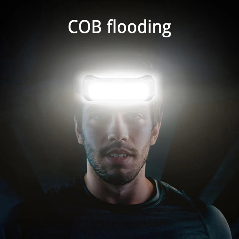 USB Rechargeable LED Headlamp 3 Modes Headlight Waterproof Head Light Adjustable Headband for Running Camping Emergency Outdoors