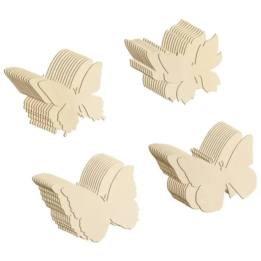 

Craft Butterflies Unfinished Wooden Slice Butterfly Chips DIY Adornments Crafts