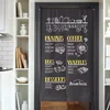 Coffee Pattern Nordic Restaurant Cafe Door Curtain for Kitchen Living Room Linen Doorway Curtains Entrance Decor Noren Curtains 2