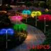 2/4/8pcs Landscape Lights Solar Lawn Lamp Jellyfish Lamp outdoor Courtyard Lamp Fireworks Atmosphere Lamp for Yard Garden Decor 1