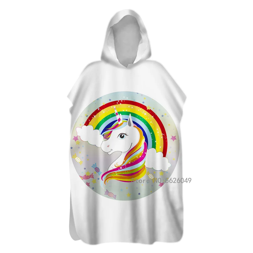 Customized Logo Cape Hooded Bath Towel Robe Poncho Swimming Beach Towel Adult New Upgraded Quick-drying Fabric Bathrobe 3XL