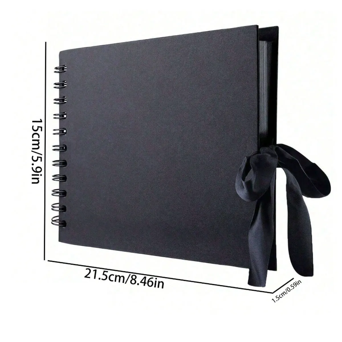 1 album per scrapbooking in carta kraft da 60 pagine (30 fogli) – Nero, versatile album dei ricordi per libri degli ospiti di nozze, ZSY - immagine 3