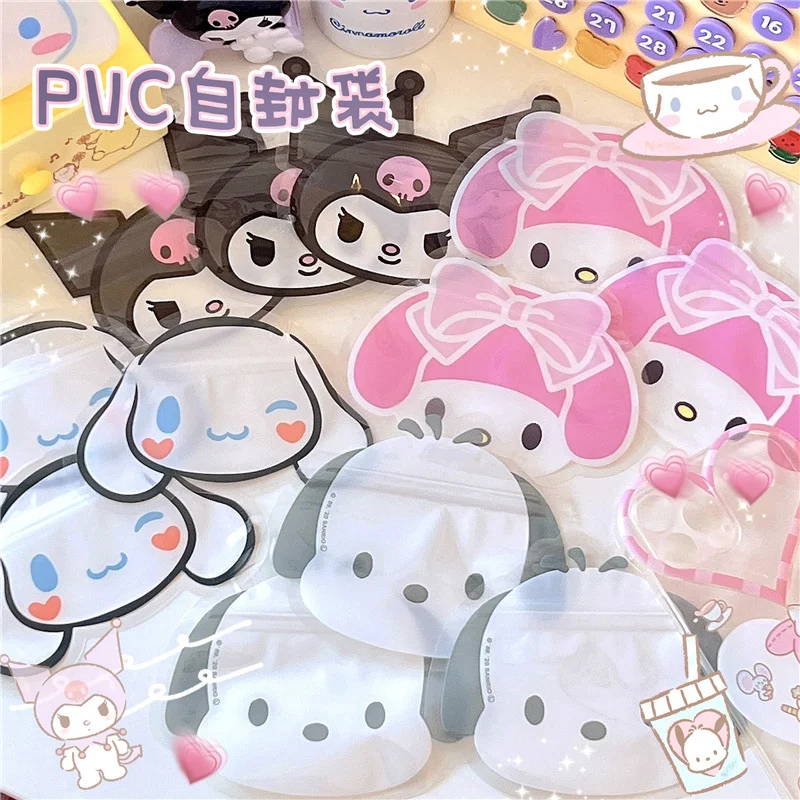 

New Kawaii Sanrio Hello Kitty Kuromi Storage Bag Food Self Sealing Bag Snack Desktop Sundries Ziplock Bag Home Kitchen Supplies