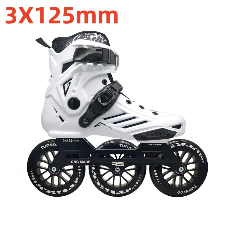 3*125mm Big Wheel Inline Skates for Downhill Street Road Fast Speed