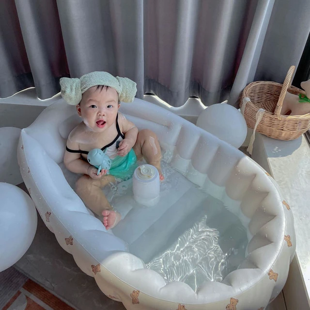 Bañera inflable para bebés, bañera portátil para niños pequeños