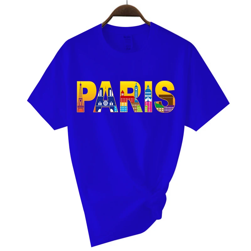 Tricou de bumbac pentru Franța Paris imprimare bărbați vintage amuzant bărbați topuri tricou cool bărbați tricou masculin tricouri_voghion.com