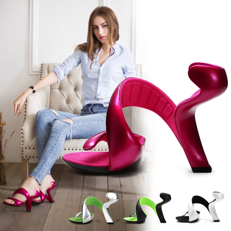

Snake Shape Women's Sandals Novelty Strange Style High Heels Red White Silver Ladies Shoes 2023 Summer Hot Selling Party Shoes